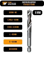 Сверло по дереву 8 мм глухое TOPVOLTAGE 806680