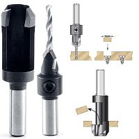 Сверло с зенкером + пробочник по дереву D=10x3,0 хвостовик hex 1/4 WPW PLP1354 по дереву в ТОПВОЛЬТАЖ | СПб 