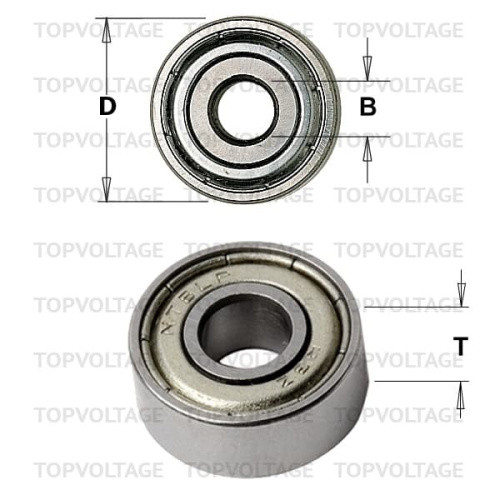 Подшипник для фрезы по дереву D=19x6 d=6 TopVoltage 190606