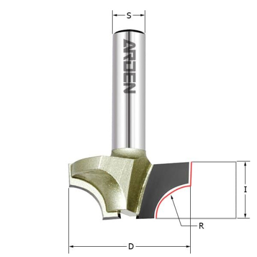 Фреза радиусная (Ovolo) Z=2 R=8 S=8 D=28,6x12,7 ARDEN 209843B — TOPVOLTAGE